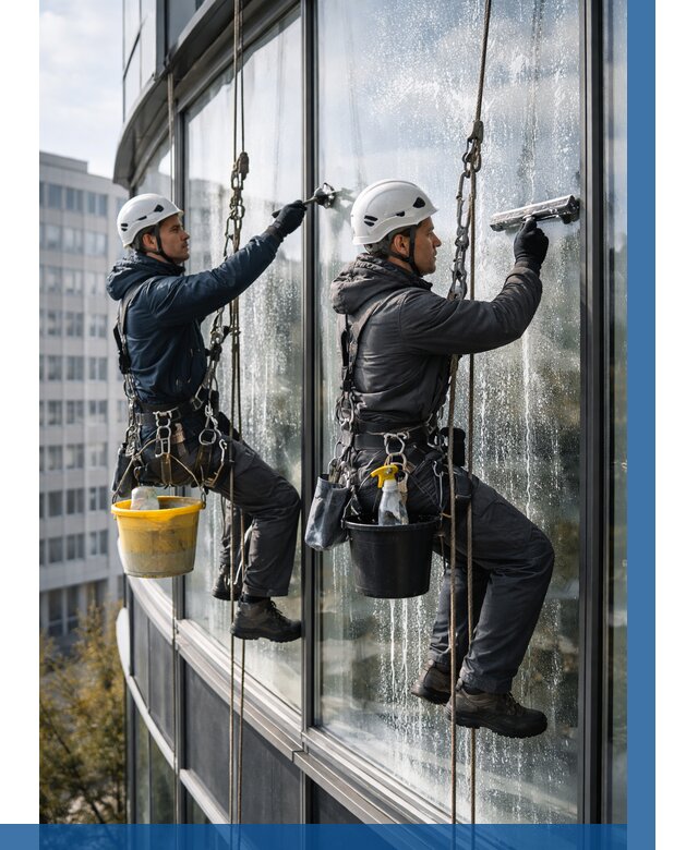 Мойка панорамных окон в Нововоронеже от 354 р. заказать у ВЫСОТНИК-Нвв