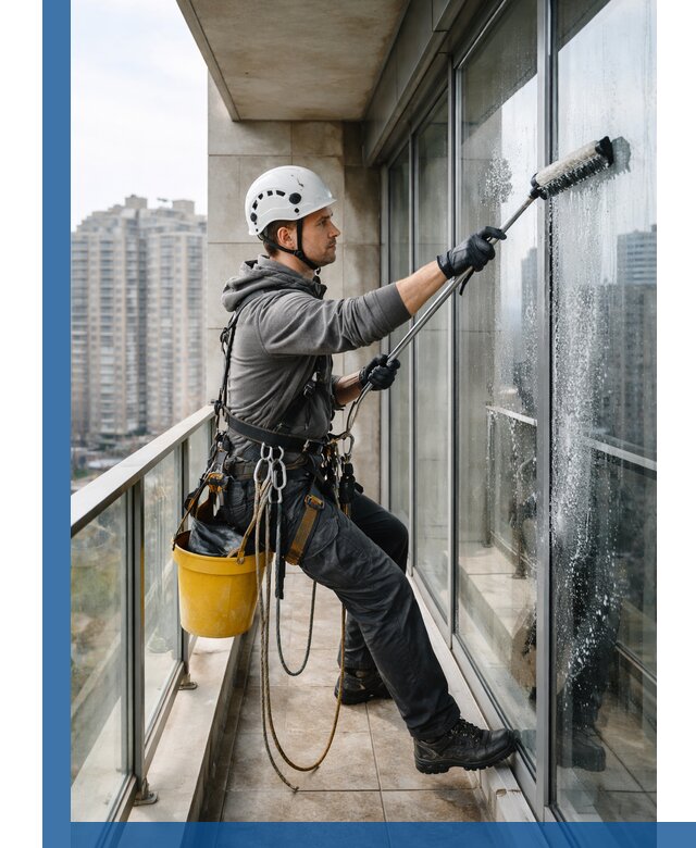 Профессиональная мойка балконного остекления в Нововоронеже