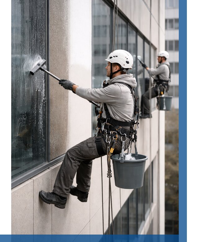 Мойка фасадов зданий в Нововоронеже под ключ от 354 р. | ВЫСОТНИК-Нвв