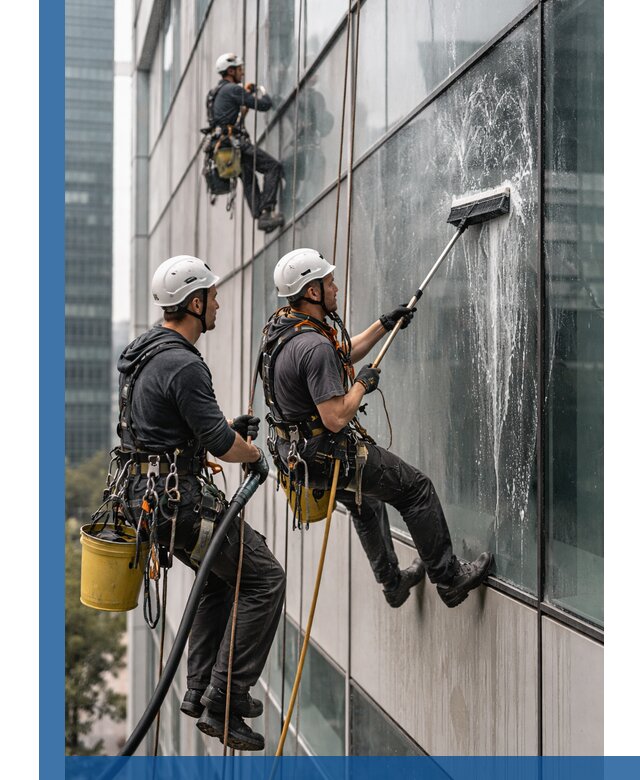 Профессиональная высотная мойка фасадов зданий в Нововоронеже