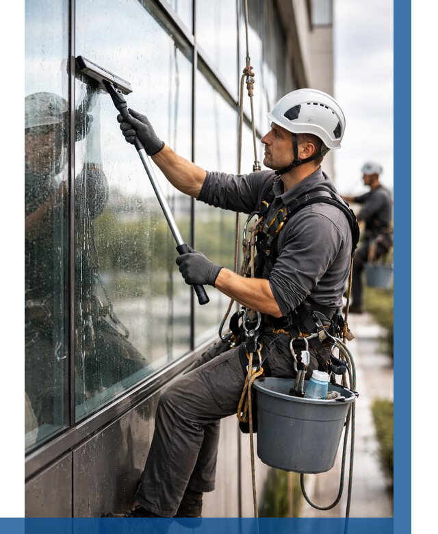 Мойка стеклянных фасадов в Нововоронеже от 202 р. | ВЫСОТНИК-Нвв