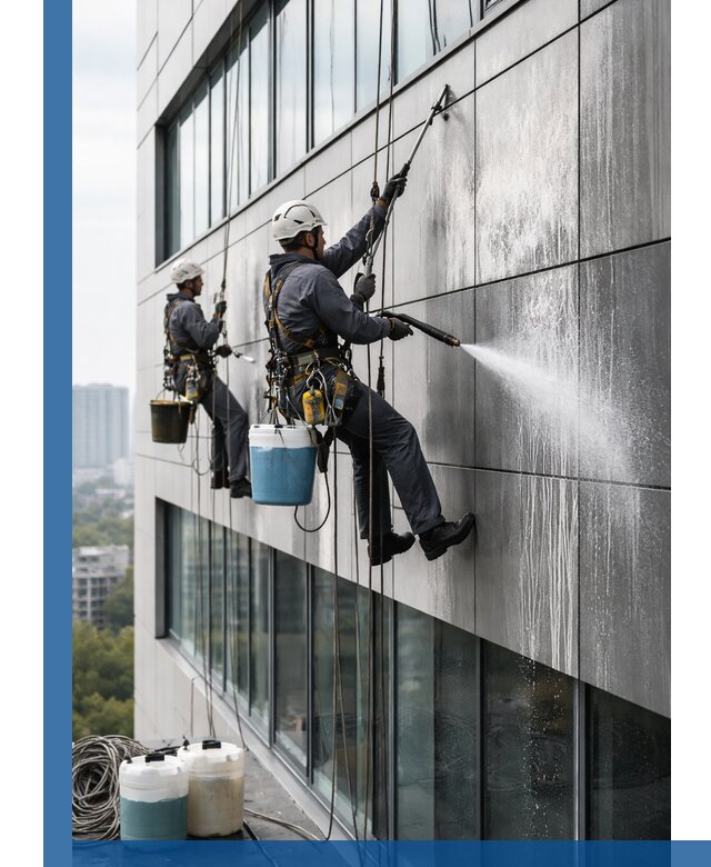 Профессиональная мойка вентилируемых фасадов в Нововоронеже