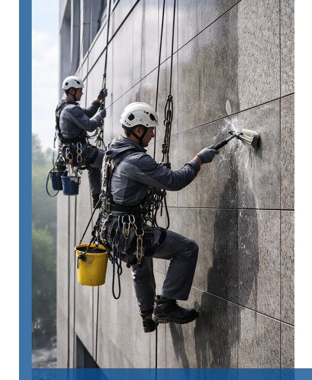 Профессиональная мойка фасада из керамогранита в Нововоронеже