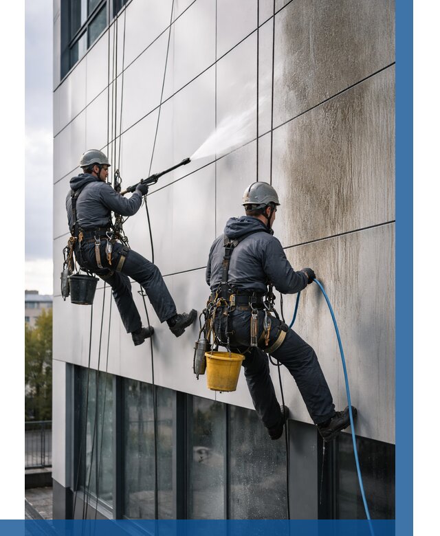 Мойка фасада из композита в Нововоронеже по цене от 304 р. | ВЫСОТНИК-Нвв