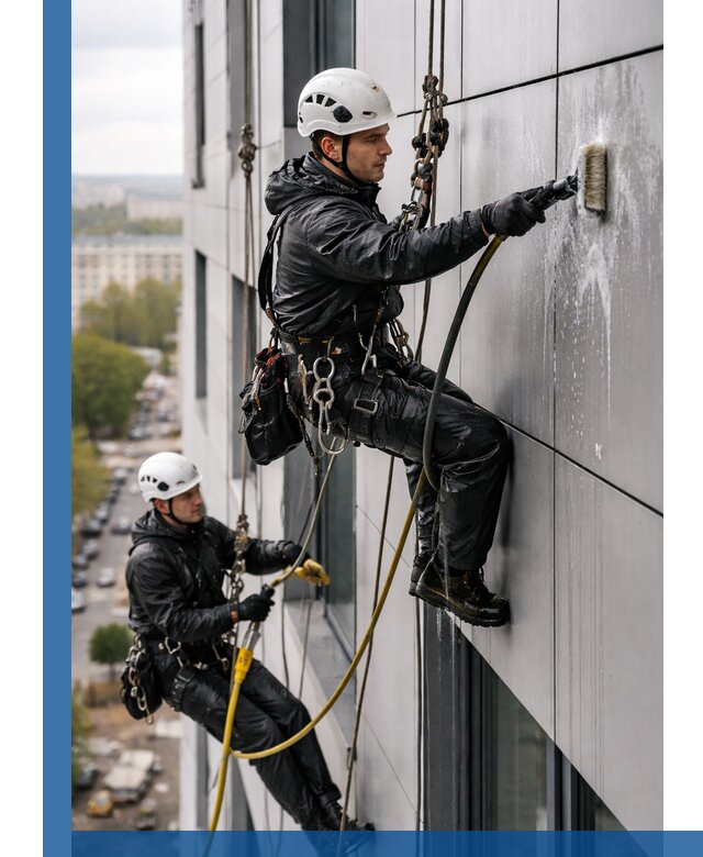 Профессиональная мойка фасада из композита в Нововоронеже