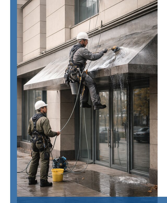 Профессиональная мойка козырьков и навесов в Нововоронеже