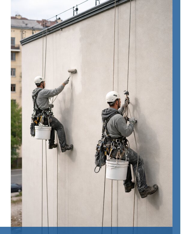 Покраска оштукатуренного фасада в Нововоронеже от 324 р. | ВЫСОТНИК-Нвв