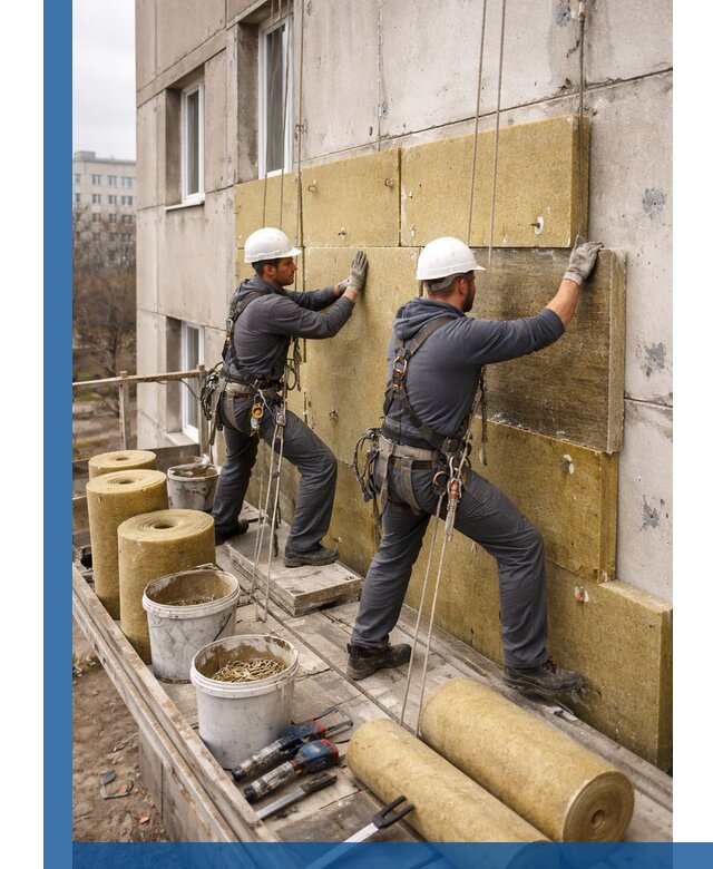 Утепление фасада минватой в Нововоронеже под ключ с гарантией