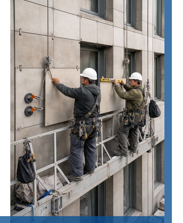 Монтаж керамогранита на фасад в Нововоронеже от 2530 р. | ВЫСОТНИК-Нвв