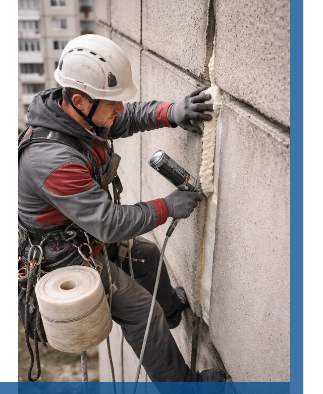 Утепление межпанельных швов в Нововоронеже от 708 р. | ВЫСОТНИК-Нвв