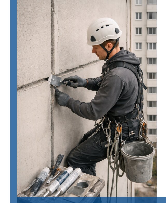 Ремонт межпанельных швов в Нововоронеже герметизация и восстановление