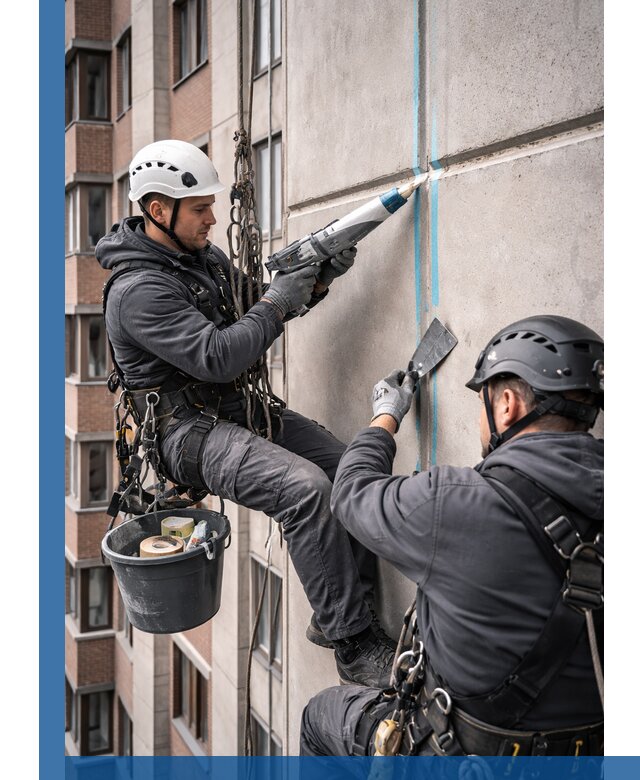 Вторичная герметизация швов фасада и кровли в Нововоронеже