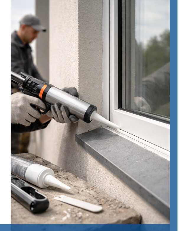 Герметизация монтажных швов окон в Нововоронеже от 658 р. | ВЫСОТНИК-Нвв