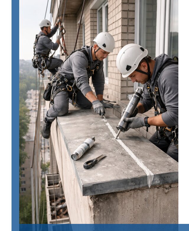 Герметизация балконного козырька в Нововоронеже профессионально