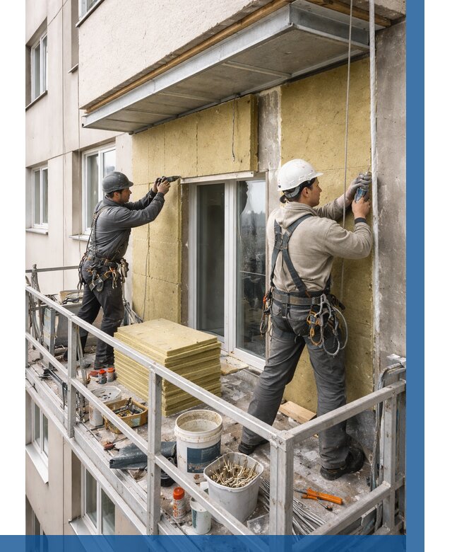 Утепление балкона снаружи в Нововоронеже от 1619 р. под ключ ВЫСОТНИК-Нвв