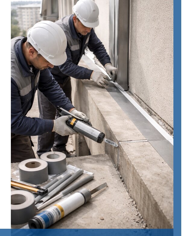 Герметизация примыкания балкона в Нововоронеже от 4554 р. | ВЫСОТНИК-Нвв