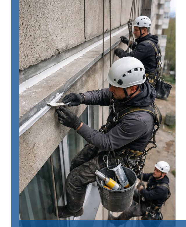 Герметизация примыкания балкона в Нововоронеже под ключ с гарантией