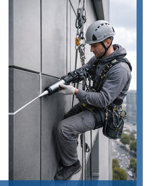 Герметизация стыков фасадных панелей в Нововоронеже от 6578 р.| ВЫСОТНИК-Нвв