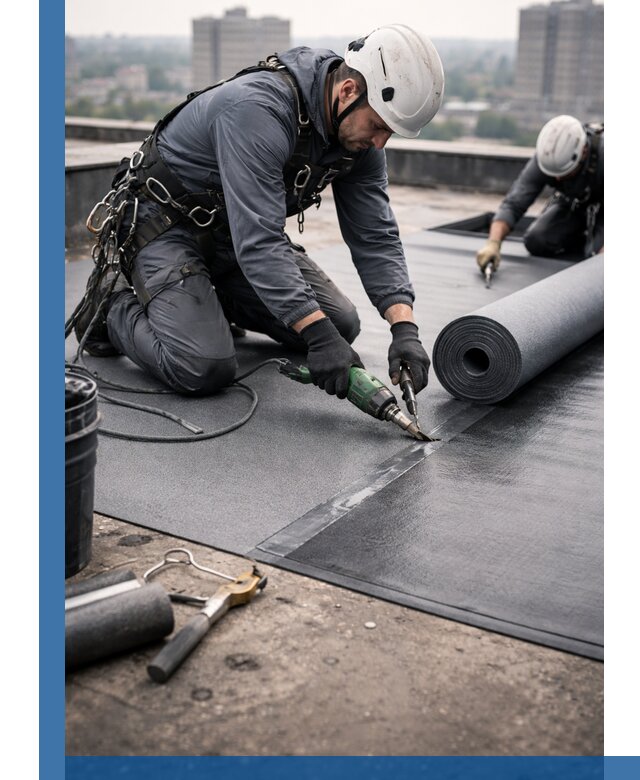 Ремонт мягкой кровли в Нововоронеже с выездом промальпинистов