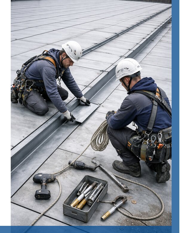 Ремонт фальцевой кровли в Нововоронеже от 708 р. | ВЫСОТНИК-Нвв