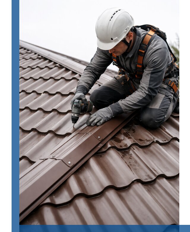 Ремонт металлочерепицы на крыше в Нововоронеже профессионально