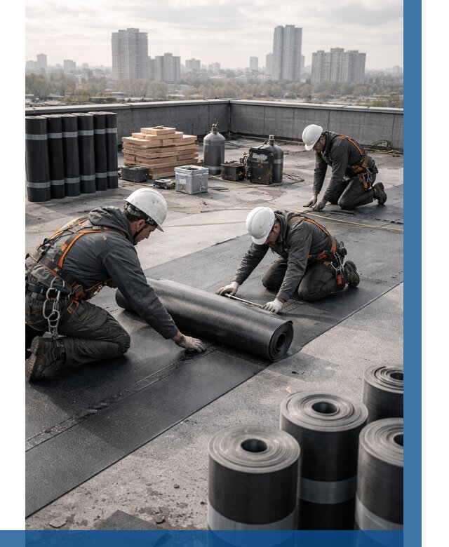 Монтаж мягкой кровли под ключ в Нововоронеже от 455 р. | ВЫСОТНИК-Нвв