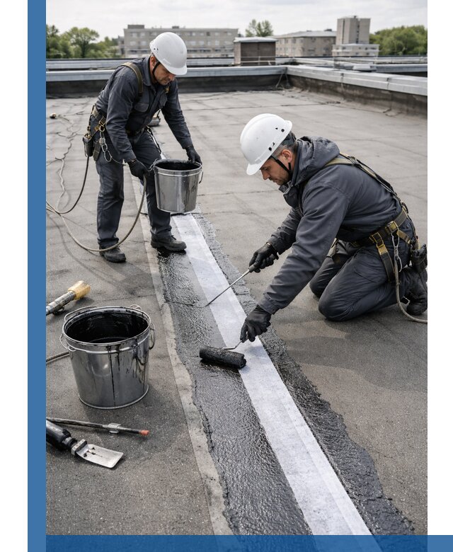 Гидроизоляция кровли мастикой в Нововоронеже надежная защита