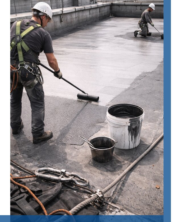 Гидроизоляция кровли жидкой резиной в Нововоронеже от 506 р. | ВЫСОТНИК-Нвв