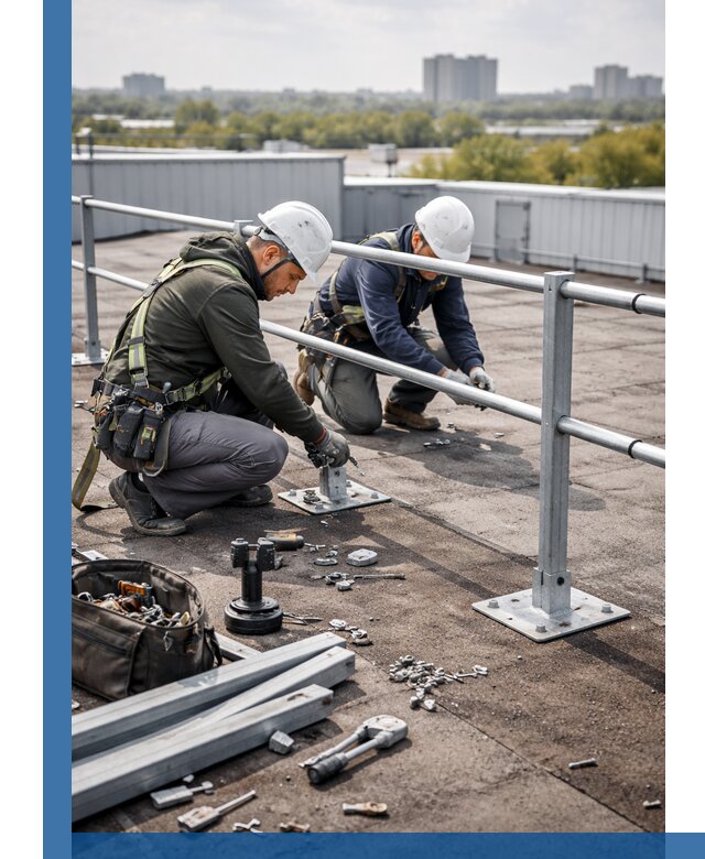 Монтаж кровельного ограждения в Нововоронеже под ключ с гарантией