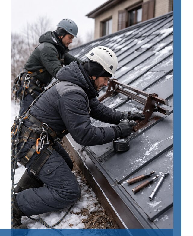 Монтаж снегозадержателей в Нововоронеже от 455 р. | ВЫСОТНИК-Нвв