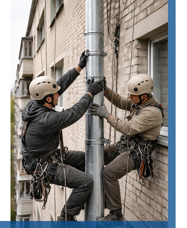 Замена водосточных труб в Нововоронеже от 6578 р. | ВЫСОТНИК-Нвв