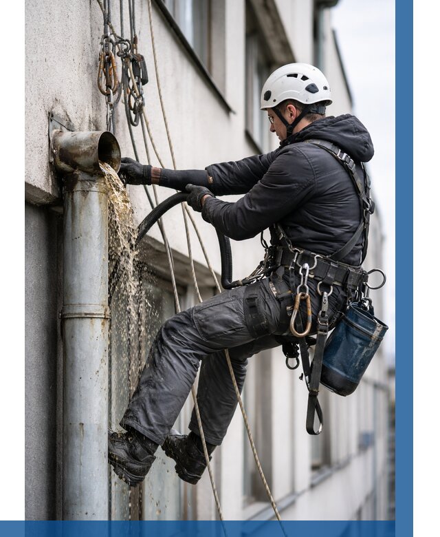 Прочистка водосточных труб в Нововоронеже от 3542 р. | ВЫСОТНИК-Нвв