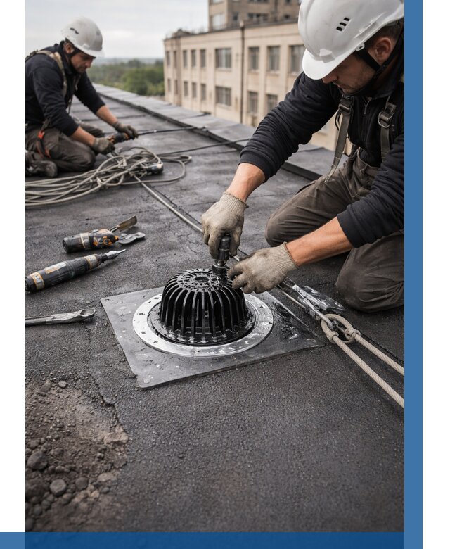 Установка водосточных воронок в Нововоронеже цена от 3542 р. | ВЫСОТНИК-Нвв