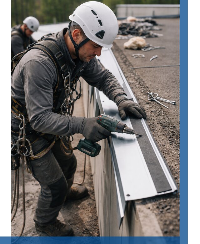 Монтаж капельника на кровле в Нововоронеже от 304 р. | ВЫСОТНИК-Нвв