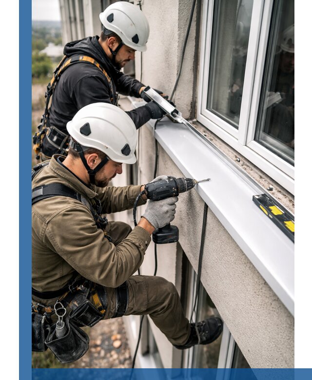 Профессиональный монтаж оконных отливов и отведения воды в Нововоронеже