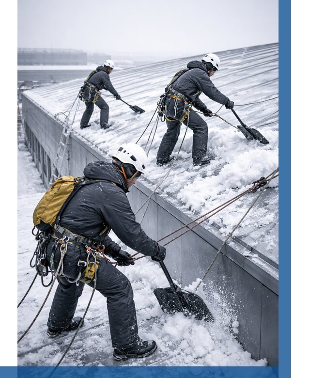 Очистка навесов от снега в Нововоронеже от 4554 р. | ВЫСОТНИК-Нвв