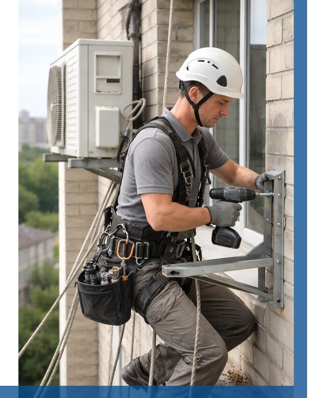 Установка кронштейнов кондиционера в Нововоронеже от 3542 р. | ВЫСОТНИК-Нвв