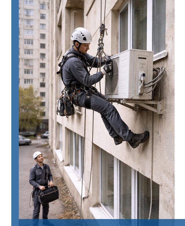 Демонтаж внешнего блока кондиционера в Нововоронеже профессионально