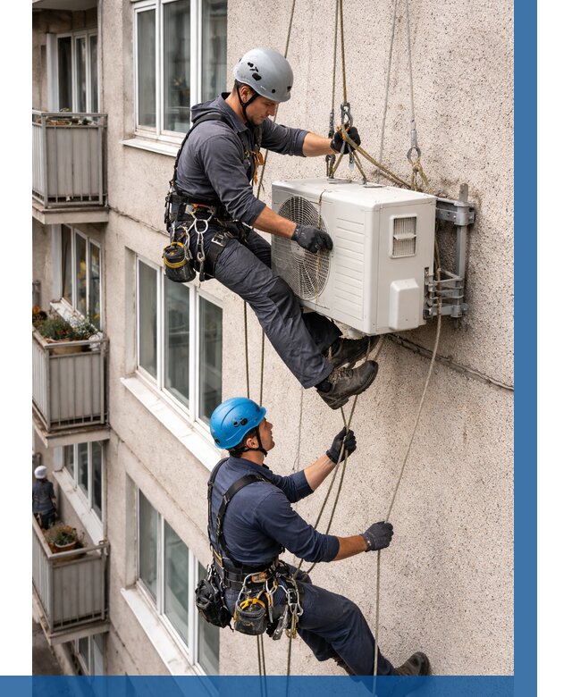 Перенос внешнего блока кондиционера в Нововоронеже от 9108 р.| ВЫСОТНИК-Нвв