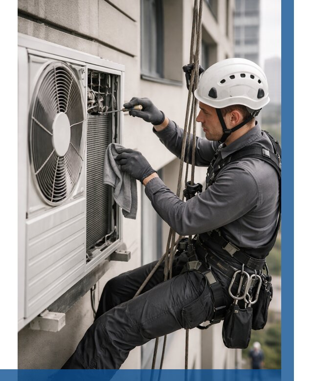 Обслуживание внешнего блока кондиционера в Нововоронеже от 2732 р.ВЫСОТНИК-Нвв