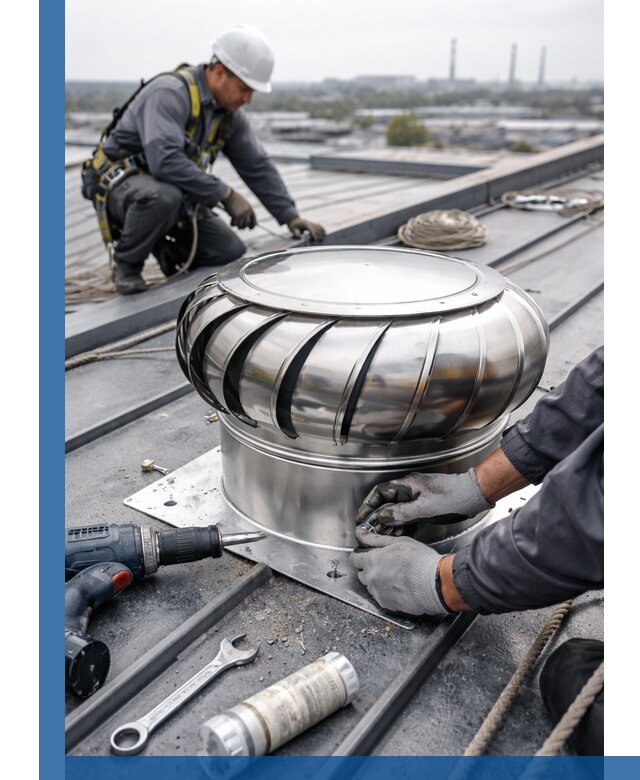 Установка дефлекторов на кровле в Нововоронеже профессионально