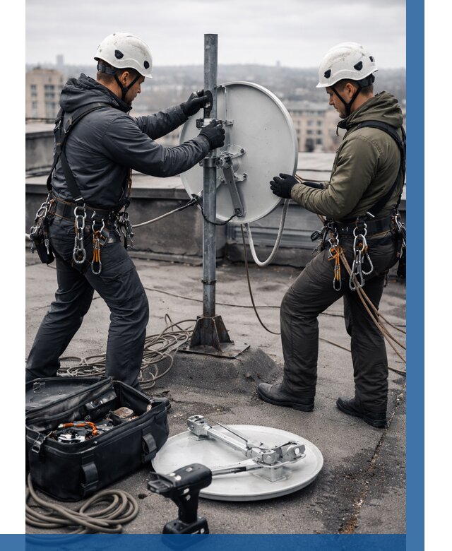 Демонтаж антенн на крыше в Нововоронеже от 4554 р. | ВЫСОТНИК-Нвв