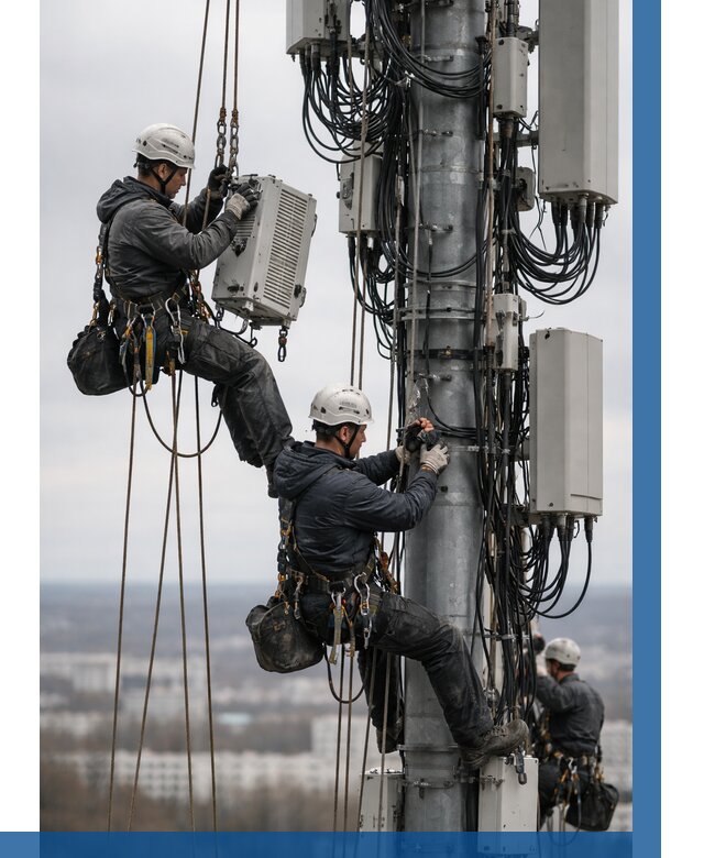Монтаж оборудования связи на мачте в Нововоронеже от 7590 р. | ВЫСОТНИК-Нвв