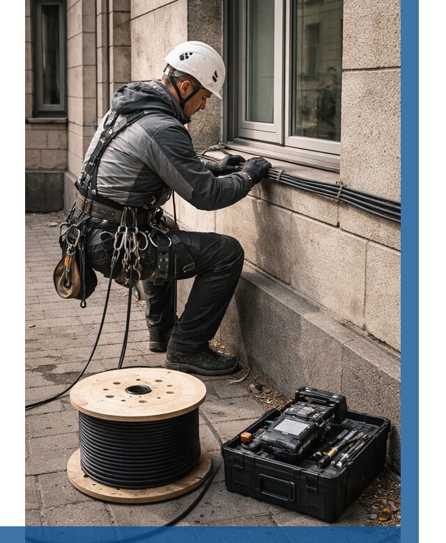 Прокладка оптоволоконного кабеля в Нововоронеже от 810 р. | ВЫСОТНИК-Нвв