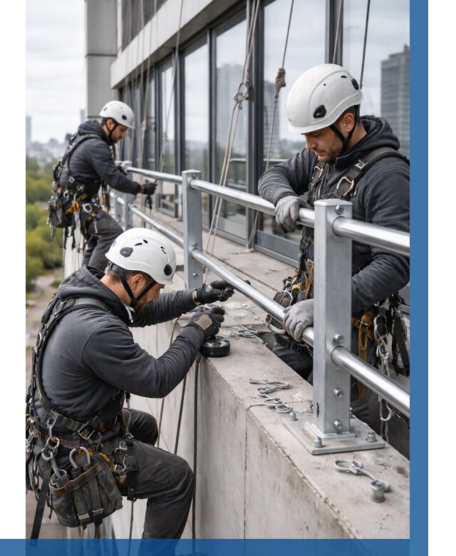 Монтаж ограждений на высоте в Нововоронеже, от 1214 р. | ВЫСОТНИК-Нвв
