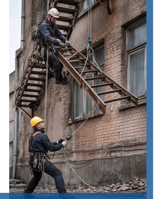Демонтаж пожарной лестницы в Нововоронеже от 12144 р. | ВЫСОТНИК-Нвв