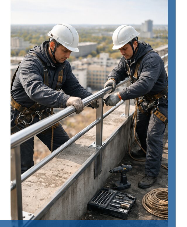 Монтаж перил на высоте в Нововоронеже от 2530 р. | ВЫСОТНИК-Нвв