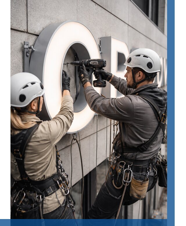 Монтаж световых букв в Нововоронеже от 3036 р. под ключ ВЫСОТНИК-Нвв