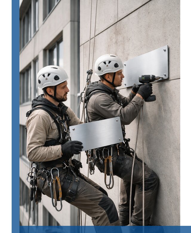 Монтаж табличек и указателей в Нововоронеже для зданий и сооружений