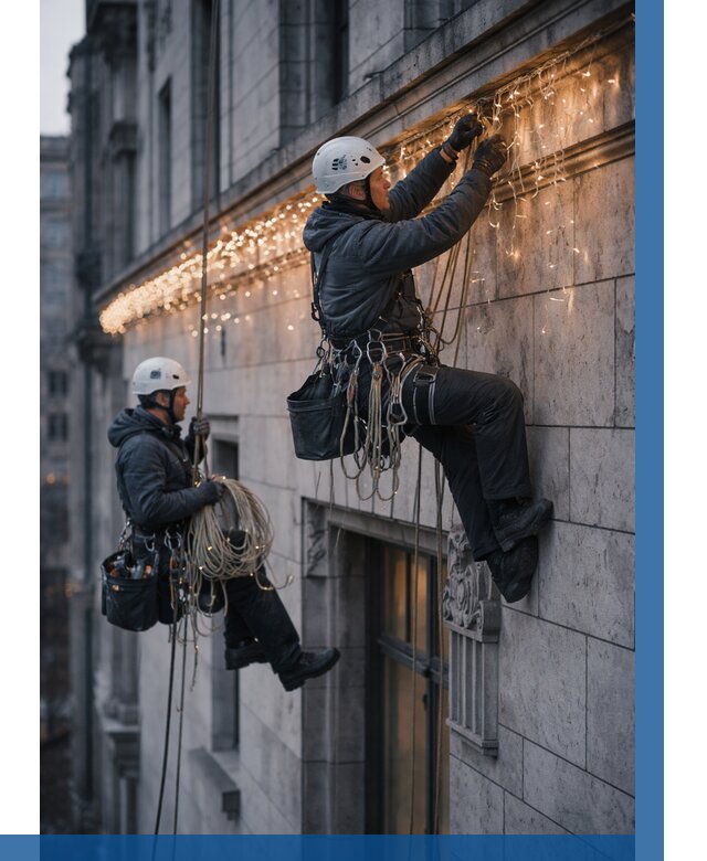 Монтаж новогодней иллюминации в Нововоронеже от 8602 р. | ВЫСОТНИК-Нвв